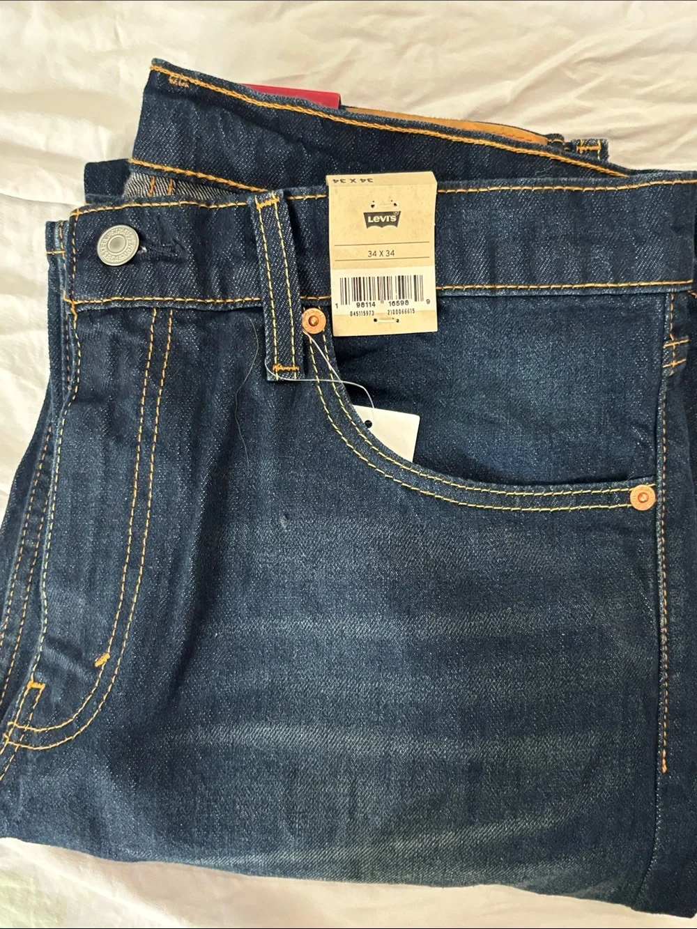 Men’s Levi's Slim Jeans in Dark Indigo with Fading